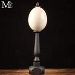 Struisvogelei - Handgemaakt in donker houten kelder Ei -