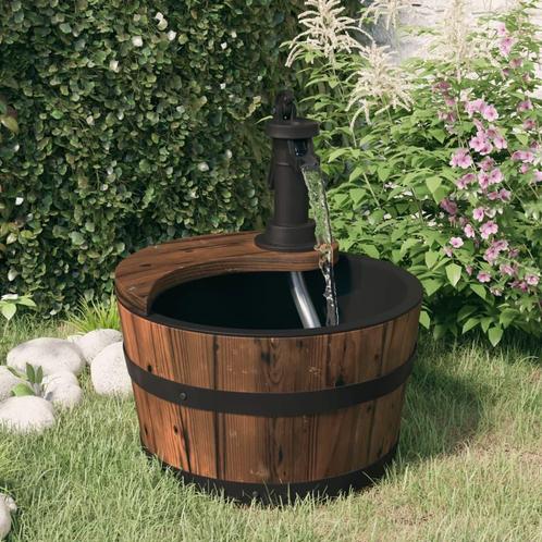 vidaXL Waterfontein met pomp 28x28x34,5 cm massief vurenhout, Tuin en Terras, Waterpartijen en Fonteinen, Nieuw, Verzenden