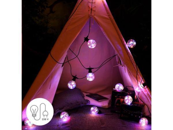 Veiling - JPro 10 Multicolor LED Lichtsnoer Buiten op Netstr, Tuin en Terras, Buitenverlichting