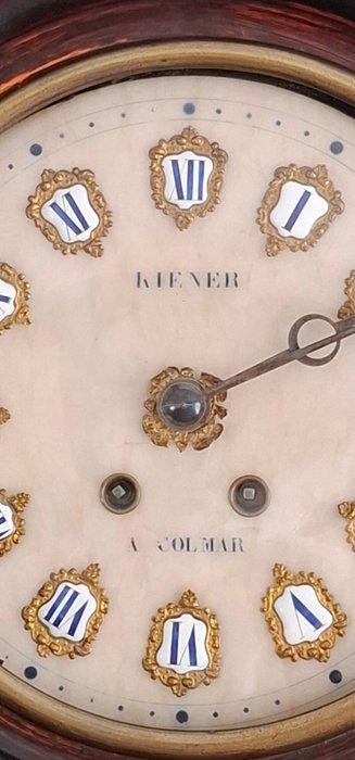 Horloge scolaire - Kiener à Colmar - Bois, Laiton, Émail -, Antiek en Kunst, Antiek | Klokken
