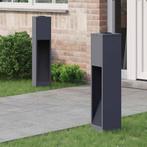 vidaXL Zonne LED Padverlichting 2 pcs Antraciet Koud Gewalst, Verzenden, Nieuw