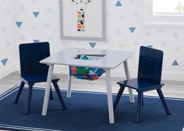 2dekans | Kindertafel- En Stoeltjeset - Met Opbergruimte - beschikbaar voor biedingen