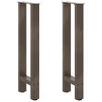 vidaXL Salontafelpoten 2 st 28x(72-73) cm staal naturel, Huis en Inrichting, Verzenden, Nieuw