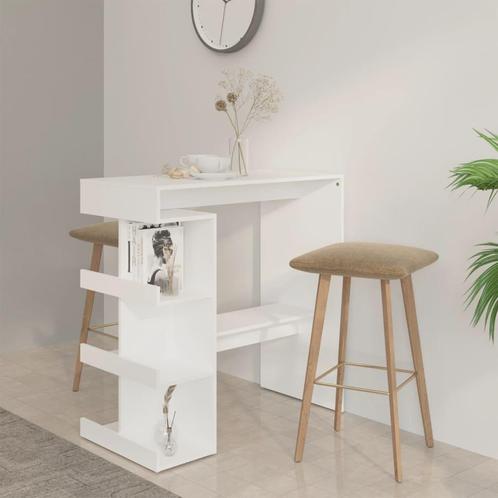 vidaXL Bartafel met opbergrek 100x50x101,5 cm bewerkt hout, Huis en Inrichting, Tafels | Eettafels, Nieuw, Verzenden