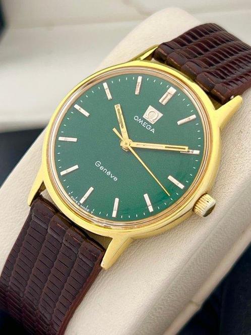 Omega - Sans Prix de Réserve - Geneve Green Dial Cal.601 -, Handtassen en Accessoires, Horloges | Heren