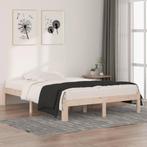 vidaXL Cadre de lit Bois massif 135x190 cm Double