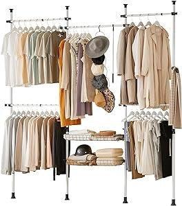 2dekans | SoBuy Kledingrek - 4 Rekken - Verstelbaar - 305 x beschikbaar voor biedingen