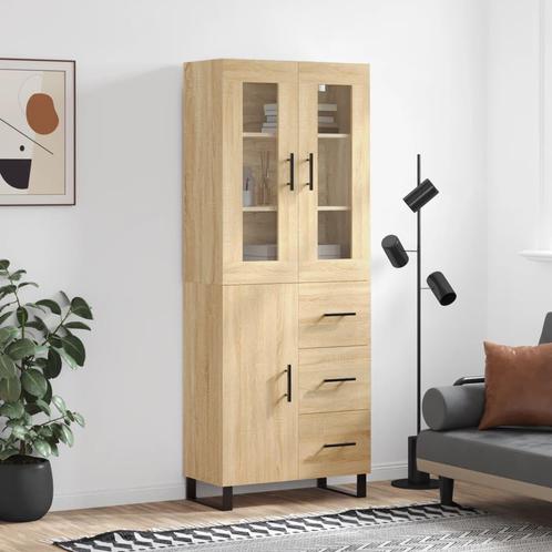 vidaXL Hoge kast 69,5x34x180 cm bewerkt hout sonoma, Huis en Inrichting, Kasten | Dressoirs, Nieuw, Verzenden