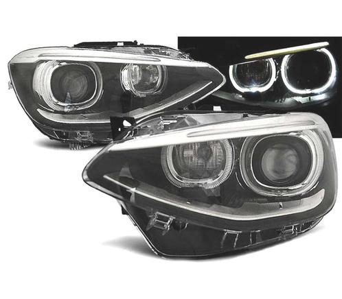 PHARES POUR BMW SÉRIE 1 F20 F21 ANGEL EYES LED FOND NOIR, Auto-onderdelen, Verlichting, Verzenden