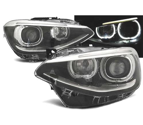 PHARES POUR BMW SÉRIE 1 F20 F21 ANGEL EYES LED FOND NOIR, Autos : Pièces & Accessoires, Éclairage, Envoi