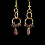 Oud-Romeins Earrings, Pendant, met romeinse paarse glazen