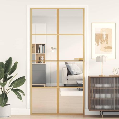 vidaXL Binnendeur smal 102,5x201,5 cm gehard glas en, Doe-het-zelf en Bouw, Deuren en Vliegenramen, Nieuw, Verzenden