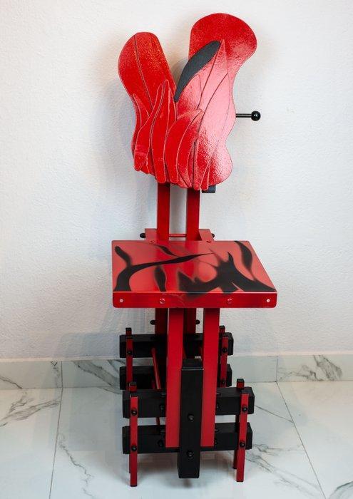 Anacleto Spazzapan - Chaise - Aluminium, Acier - Sedia, Antiquités & Art, Art | Objets design