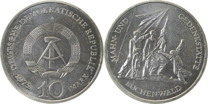 10 Mark Ddr Buchenwald 72 handgehoben, Postzegels en Munten, Munten | Europa | Niet-Euromunten, België, Verzenden