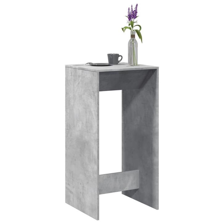 vidaXL Bartafel 51x50x103,5 cm bewerkt hout betongrijs, Huis en Inrichting, Tafels | Eettafels, Nieuw, Verzenden