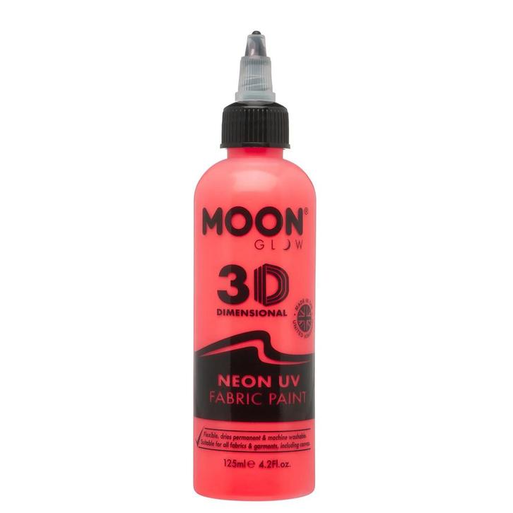Moon Glow Neon UV Fabric Paint 125ml Intense Red 125ml, Hobby en Vrije tijd, Feestartikelen, Nieuw, Verzenden