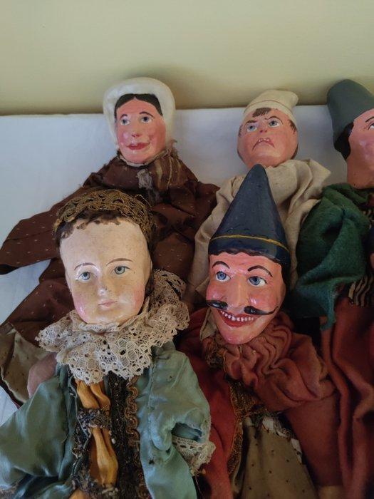 Marionet (9) - papier-maché/stof - 1850-1900, Antiek en Kunst, Antiek | Speelgoed
