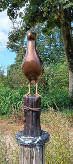 Sculpture, bronzen meeuw - 53 cm - marbre de bronzage