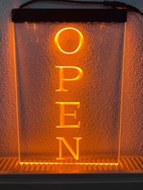 OPEN neon bord lamp LED verlichting reclame lichtbak VERTICA, Maison & Meubles, Lampes | Autre, Envoi