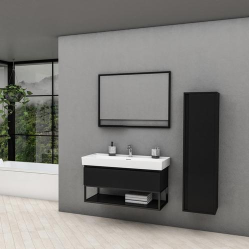 Badkamermeubelset BWS Harper 60 cm Mat Zwart, Doe-het-zelf en Bouw, Sanitair, Bad, Nieuw, Ophalen of Verzenden