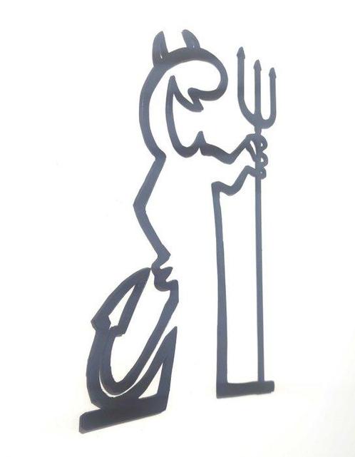 LuisonArt - La Linea - Devil, Antiek en Kunst, Kunst | Designobjecten