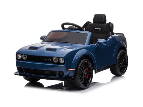 Dodge Challenger SRT, 12 volt elektrische kinderauto, Leder, Kinderen en Baby's, Speelgoed | Buiten | Accuvoertuigen, Ophalen of Verzenden