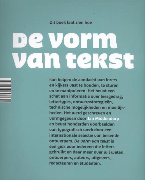 De vorm van tekst 9789063691332 Jan Middendorp, Boeken, Kunst en Cultuur | Beeldend, Gelezen, Verzenden