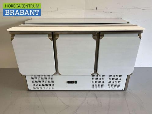 RVS Saladette Koelwerkbank 3 deuren 1/1 GN 137 cm 230V, Zakelijke goederen, Horeca | Keukenapparatuur, Ophalen of Verzenden