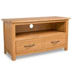 vidaXL Tv-meubel 90x35x48 cm massief eikenhout, Huis en Inrichting, Verzenden, Nieuw