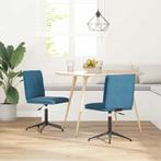 vidaXL Eetkamerstoelen 2 st fluweel blauw, Huis en Inrichting, Stoelen, Verzenden, Nieuw