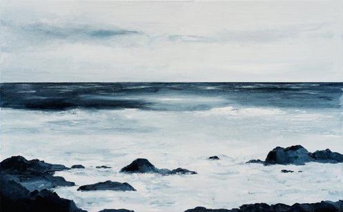 Matthieu van Riel - Ocean. Rocks., Antiek en Kunst, Kunst | Schilderijen | Modern