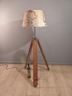 Statief vloerlamp - Hout, Metaal - Driepoot, Antiek en Kunst