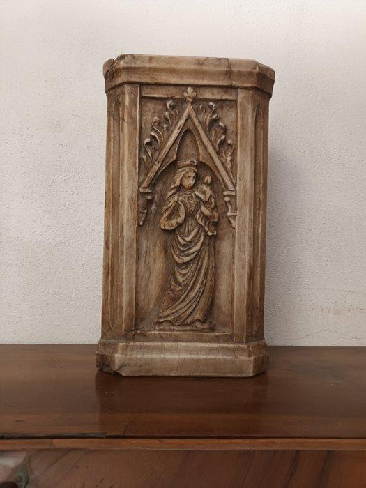 Laag reliëf - Madonna met kind - 31 cm - 6 kg - Geïnspireerd, Antiek en Kunst, Kunst | Niet-Westerse kunst