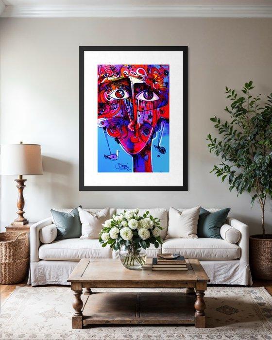 Simeon Gonzales - Rostro de Princesa XL (NO RESERVE PRICE), Antiek en Kunst, Kunst | Schilderijen | Modern