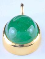 Pendentif - 18 carats Or jaune - 3.50ct. tw. Émeraude, Handtassen en Accessoires, Antieke sieraden