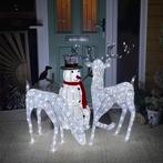 Kerstverlichting LED: 2 x Rendier + Sneeuwpop, Diversen, Kerst, Nieuw, Verzenden