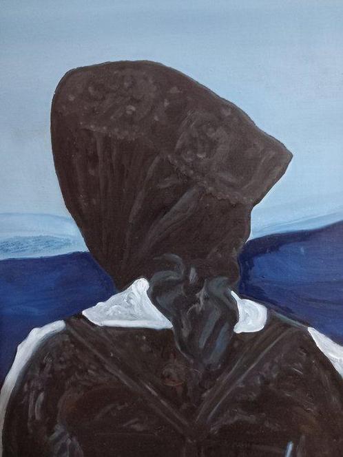 Alessio Onnis - Ritratto della signora M., Antiek en Kunst, Kunst | Schilderijen | Modern