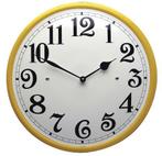 Emaille klok crème met gele rand, Verzamelen, Verzenden, Nieuw