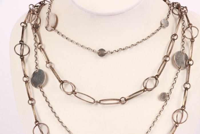 Zonder Minimumprijs - Halsketting Zilver - twee lang, Handtassen en Accessoires, Kettingen