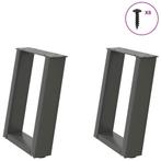 vidaXL Salontafelpoten 2 st U-vormig 28x(42-43) cm staal, Huis en Inrichting, Verzenden, Nieuw