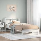 vidaXL Bed met boekenkast zonder matras grenenhout wit, Huis en Inrichting, Slaapkamer | Bedden, Verzenden, Nieuw