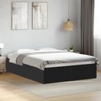 vidaXL Bedframe bewerkt hout zwart 120x200 cm, Huis en Inrichting, Slaapkamer | Bedden, Verzenden, Nieuw