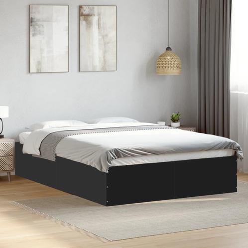 vidaXL Bedframe bewerkt hout zwart 120x200 cm, Huis en Inrichting, Slaapkamer | Bedden, Nieuw, Verzenden