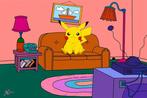 X-Art - Pikachu Simpsons Vibes, Antiek en Kunst, Kunst | Schilderijen | Modern