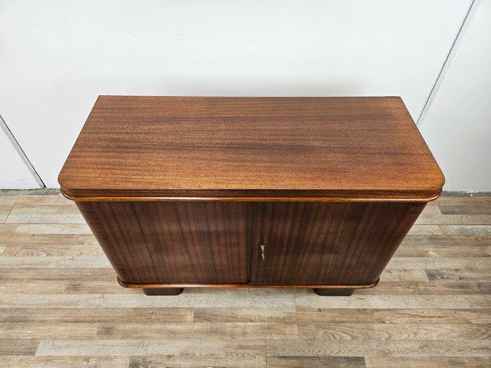 Kabinet - Sideboard Art Decò van notenhout en messing -, Antiek en Kunst, Kunst | Designobjecten