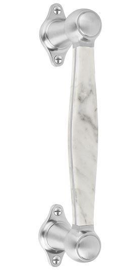 Deurgreep BOSCO LZ185 mat rvs/marmer, Doe-het-zelf en Bouw, Hang- en Sluitwerk, Klink of Kruk, Nieuw, Overige materialen