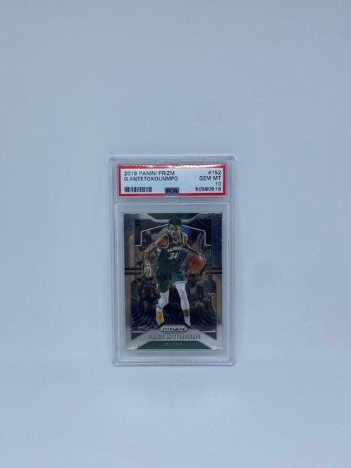 2019 Panini Prizm Giannis Antetokounmpo #152 PSA 10 Graded, Hobby en Vrije tijd, Verzamelkaartspellen | Overige