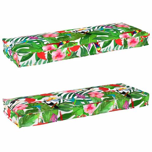 vidaXL Ligbedkussens voor Bank 2 stuks Tropisch Junglegevoel, Huis en Inrichting, Woonaccessoires | Kussens, Nieuw, Verzenden