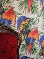 300x280cm! Bohemisch stof met prachtige XXL papegaaien -