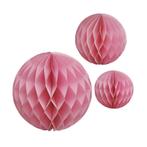 Roze Honeycomb 3st, Verzenden, Nieuw